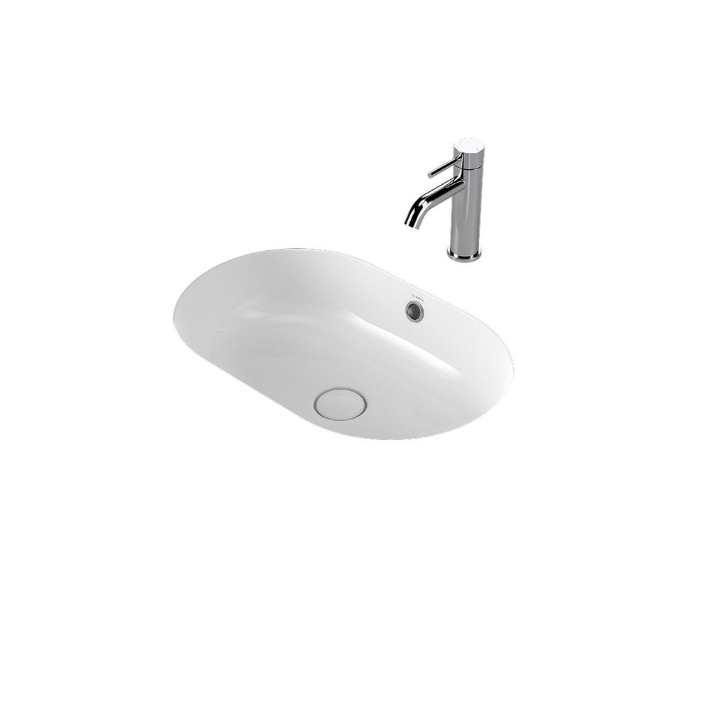 Caroma Liano II 580mm Pill Under/Over Counter Basin – White (with Overflow) - 852905W