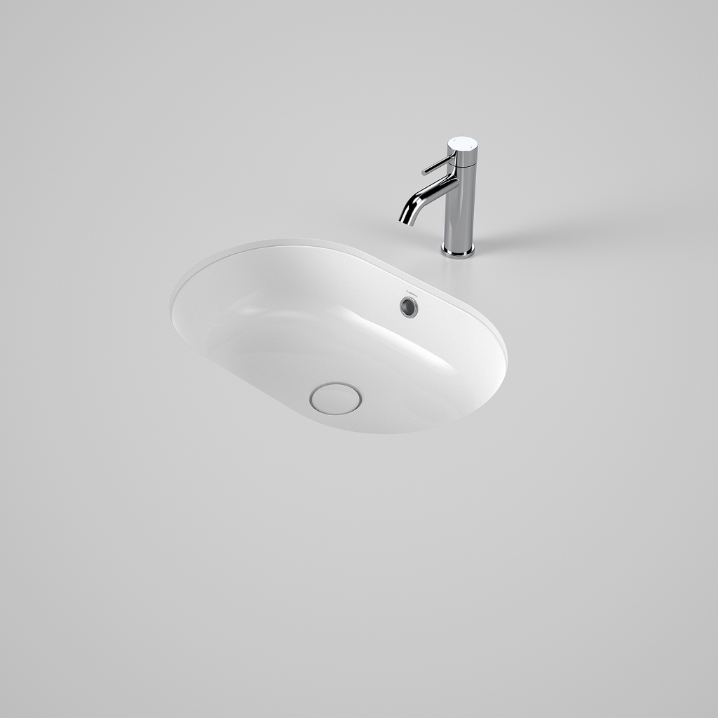 Caroma Liano II 580mm Pill Under/Over Counter Basin – White (with Overflow) - 852905W