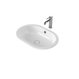 Caroma Liano II 580mm Pill Under/Over Counter Basin – White (with Overflow) - 852905W