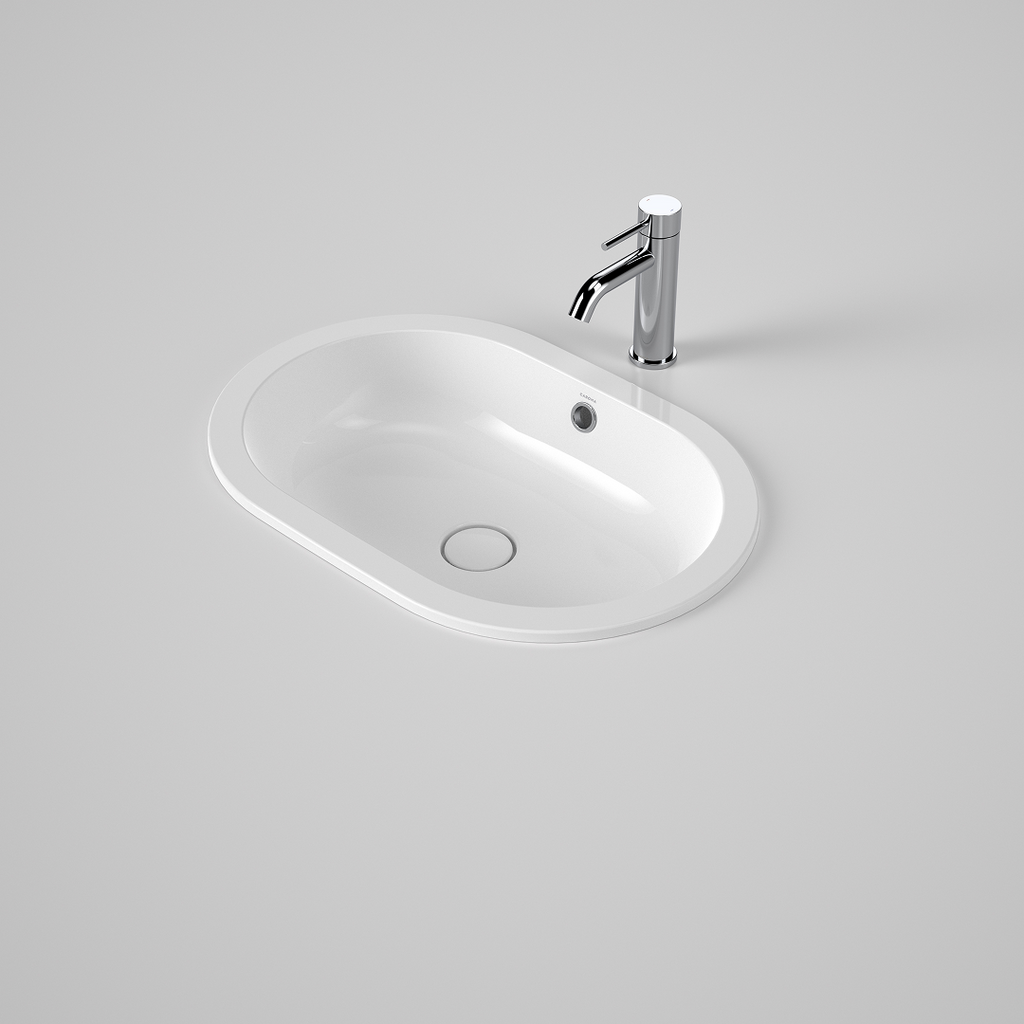 Caroma Liano II 580mm Pill Under/Over Counter Basin – White (with Overflow) - 852905W