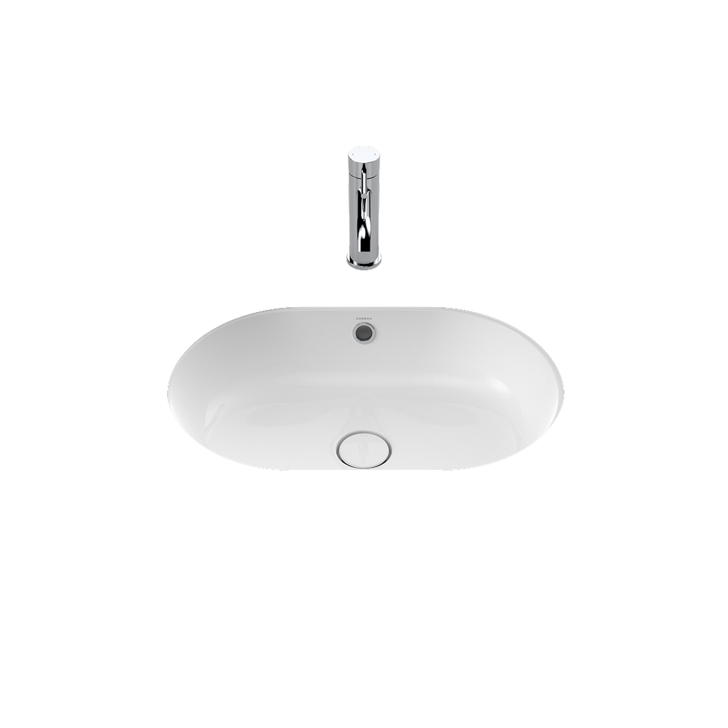 Caroma Liano II 580mm Pill Under/Over Counter Basin – White (with Overflow) - 852905W