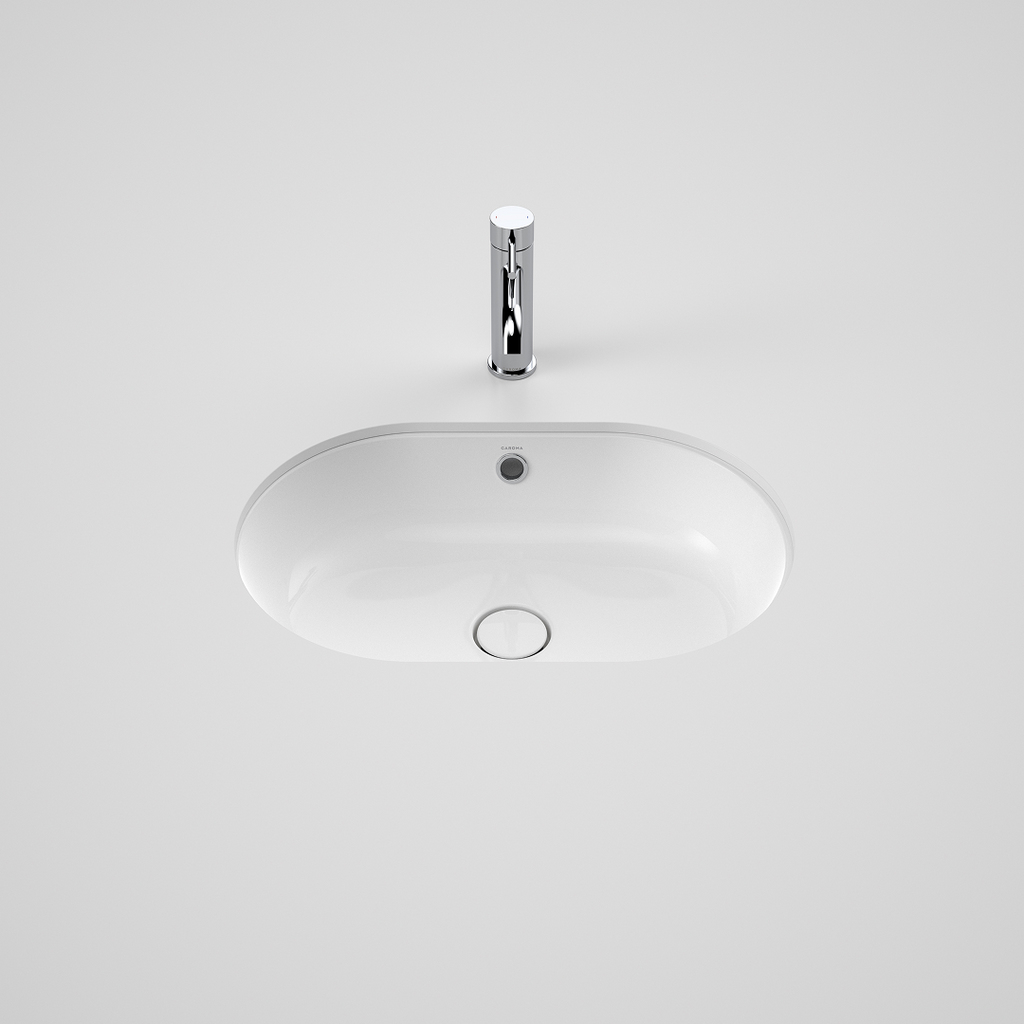 Caroma Liano II 580mm Pill Under/Over Counter Basin – White (with Overflow) - 852905W
