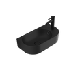 Caroma Liano II Hand Wall Basin (1 Tap Hole) – Matte Black (with Overflow) - 853015MB