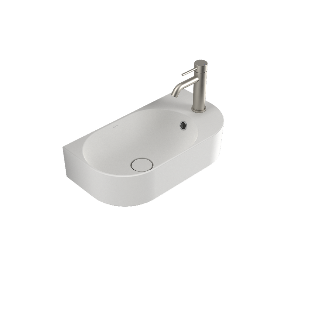 Caroma Liano II Hand Wall Basin (1 Tap Hole) – Matte White (with Overflow) - 853015MW