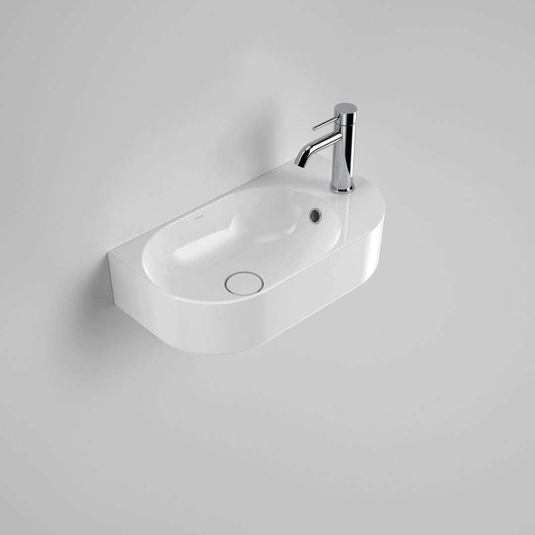 Caroma Liano II Hand Wall Basin (1 Tap Hole) – White (with Overflow) - 853015W