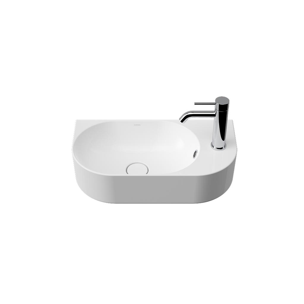 Caroma Liano II Hand Wall Basin (1 Tap Hole) – White (with Overflow) - 853015W