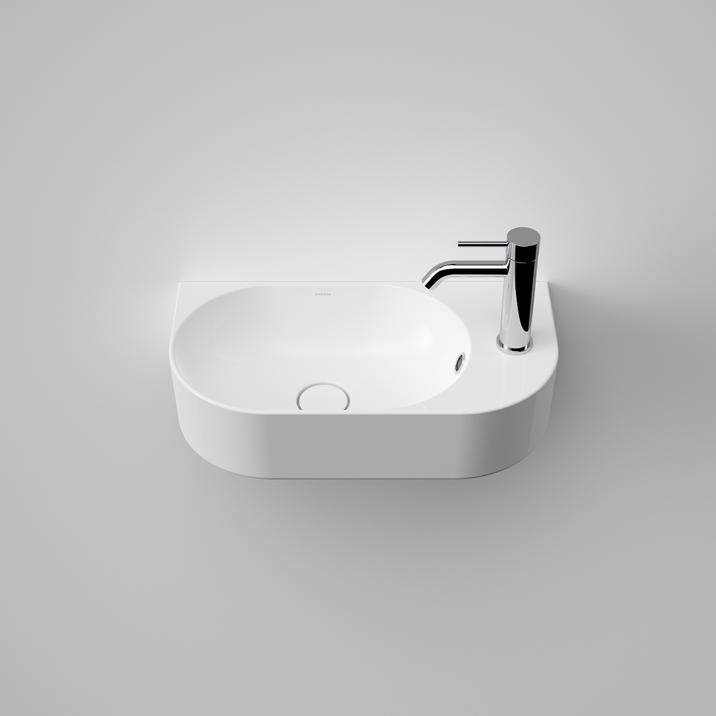 Caroma Liano II Hand Wall Basin (1 Tap Hole) – White (with Overflow) - 853015W