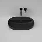 Caroma Liano II 600mm Pill Inset Basin with Tap Landing (0 Tap Hole) – Matte Black (with Overflow) - 853105MB