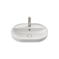 Caroma Liano II 600mm Pill Inset Basin with Tap Landing (1 Tap Hole) and Overflow – Matte White - 853115MW