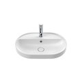 Caroma Liano II 600mm Pill Inset Basin with Tap Landing (1 Tap Hole) – White (with Overflow) - 853115W