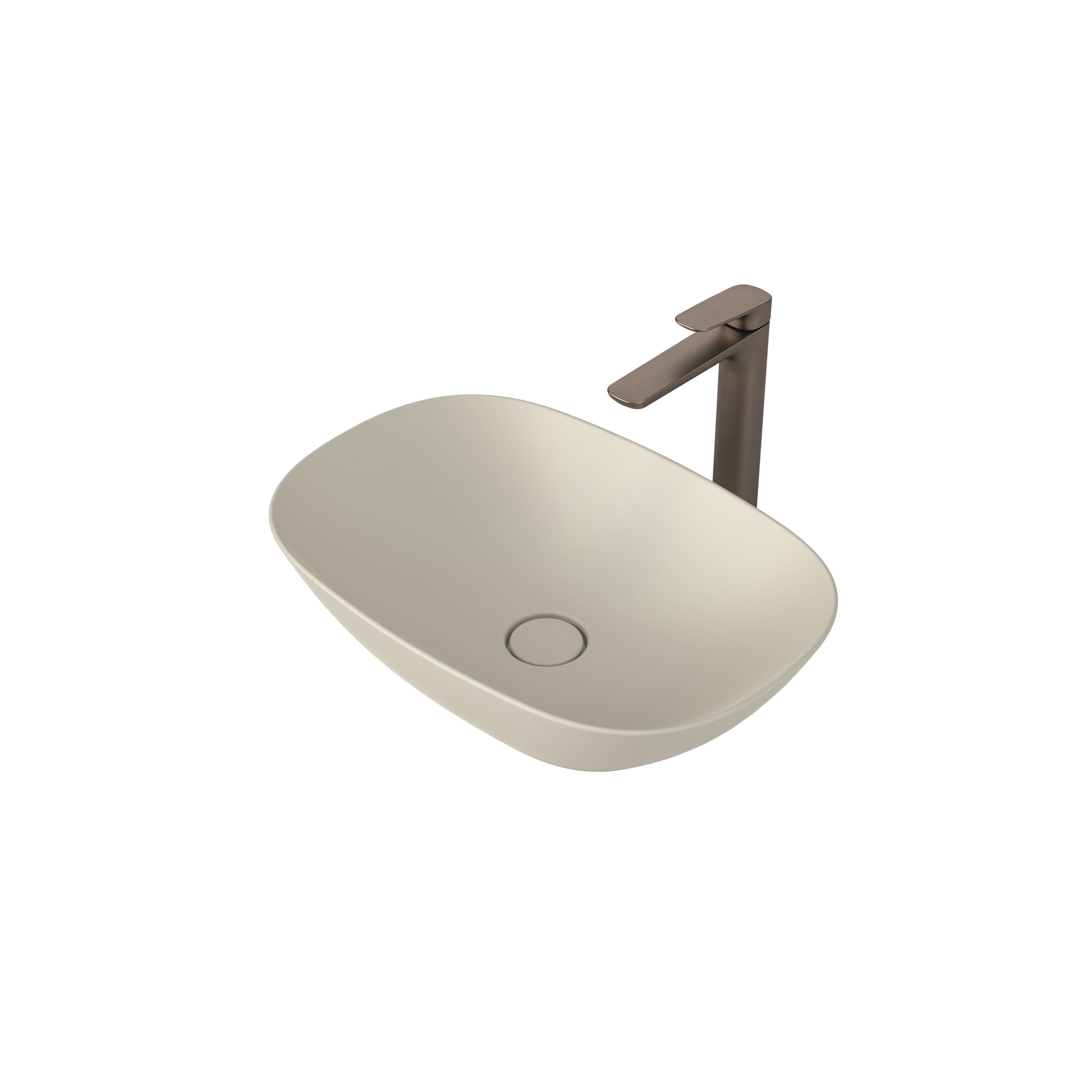 Caroma Contura II 530mm Above Counter Basin - Matte Clay - 853200CL