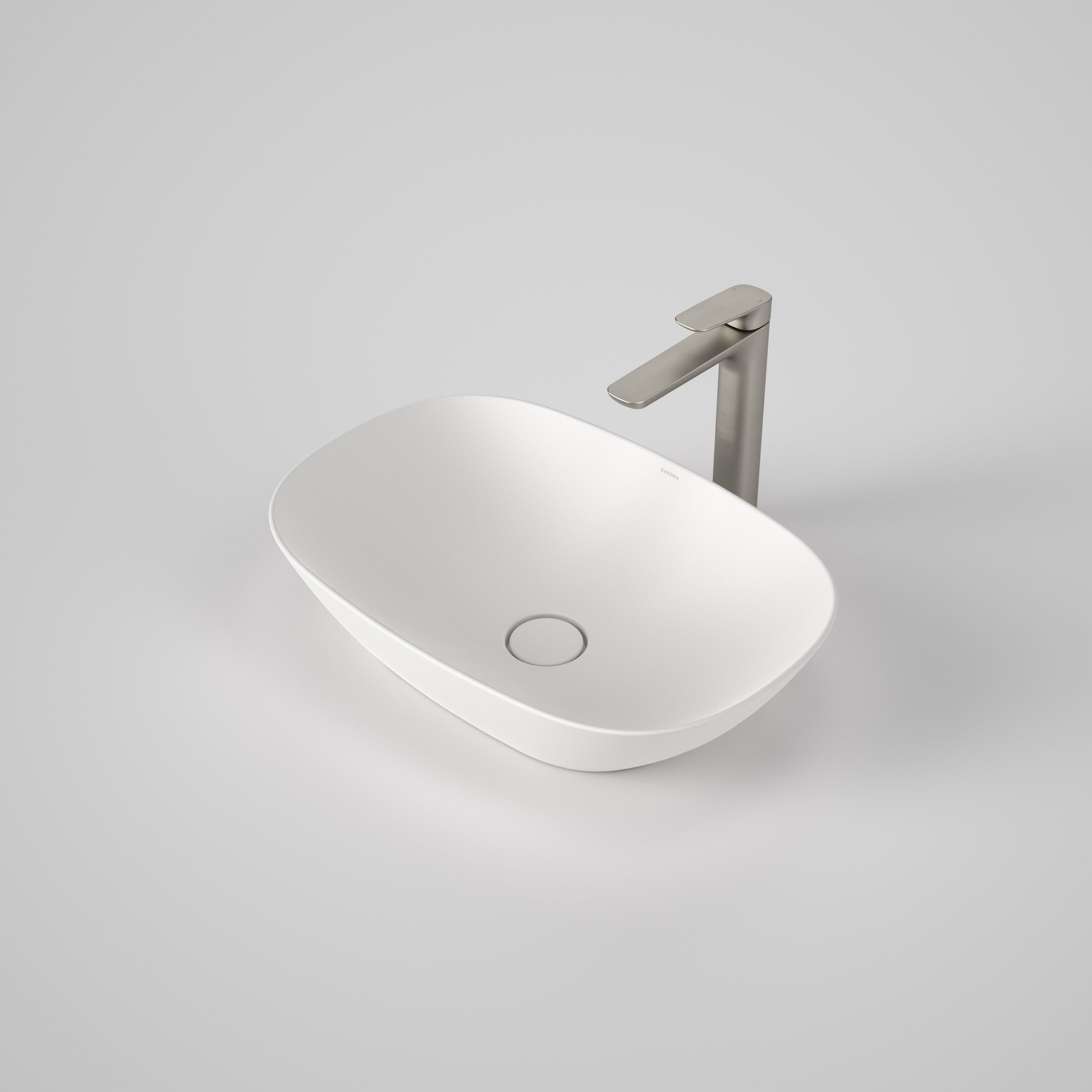 Caroma Contura II 530mm Above Counter Basin - Matte White - 853200MW