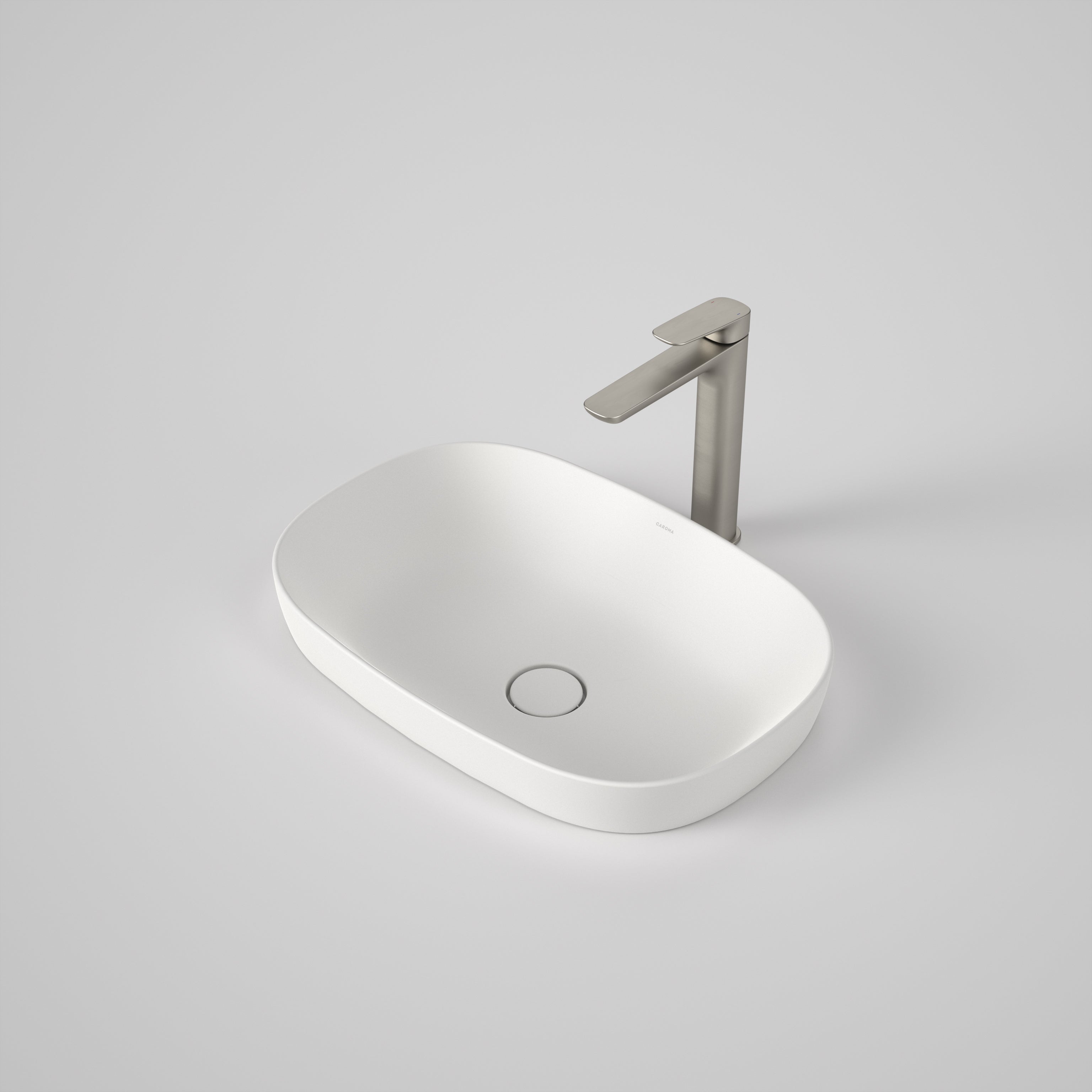 Caroma Contura II 530mm Inset Basin - Matte White - 853300MW