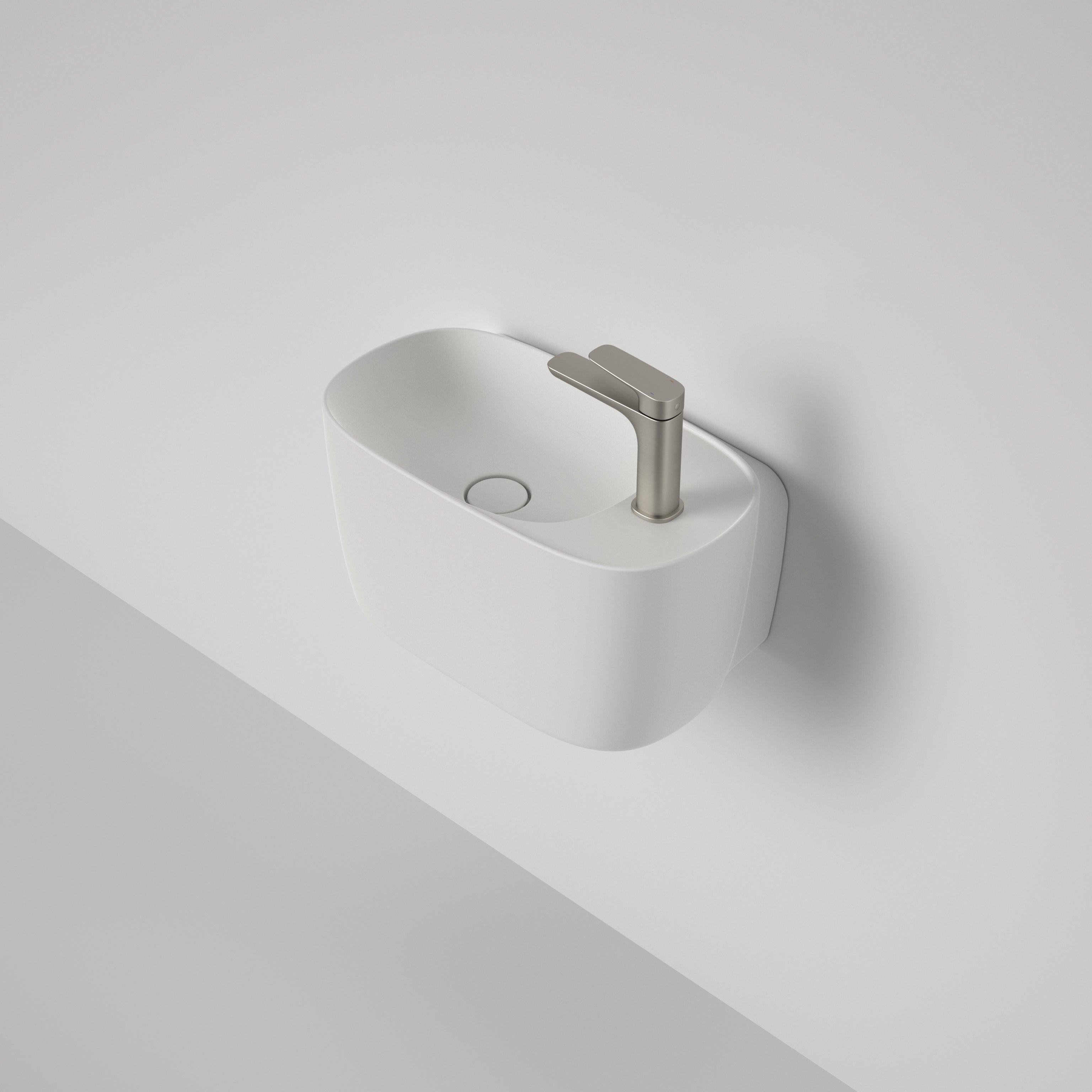Caroma Contura II Hand Wall Basin (1 Tap Hole) - Matte White - 853710MW