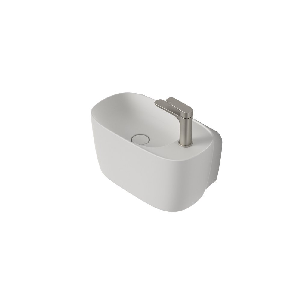 Caroma Contura II Hand Wall Basin (1 Tap Hole) - Matte White - 853710MW