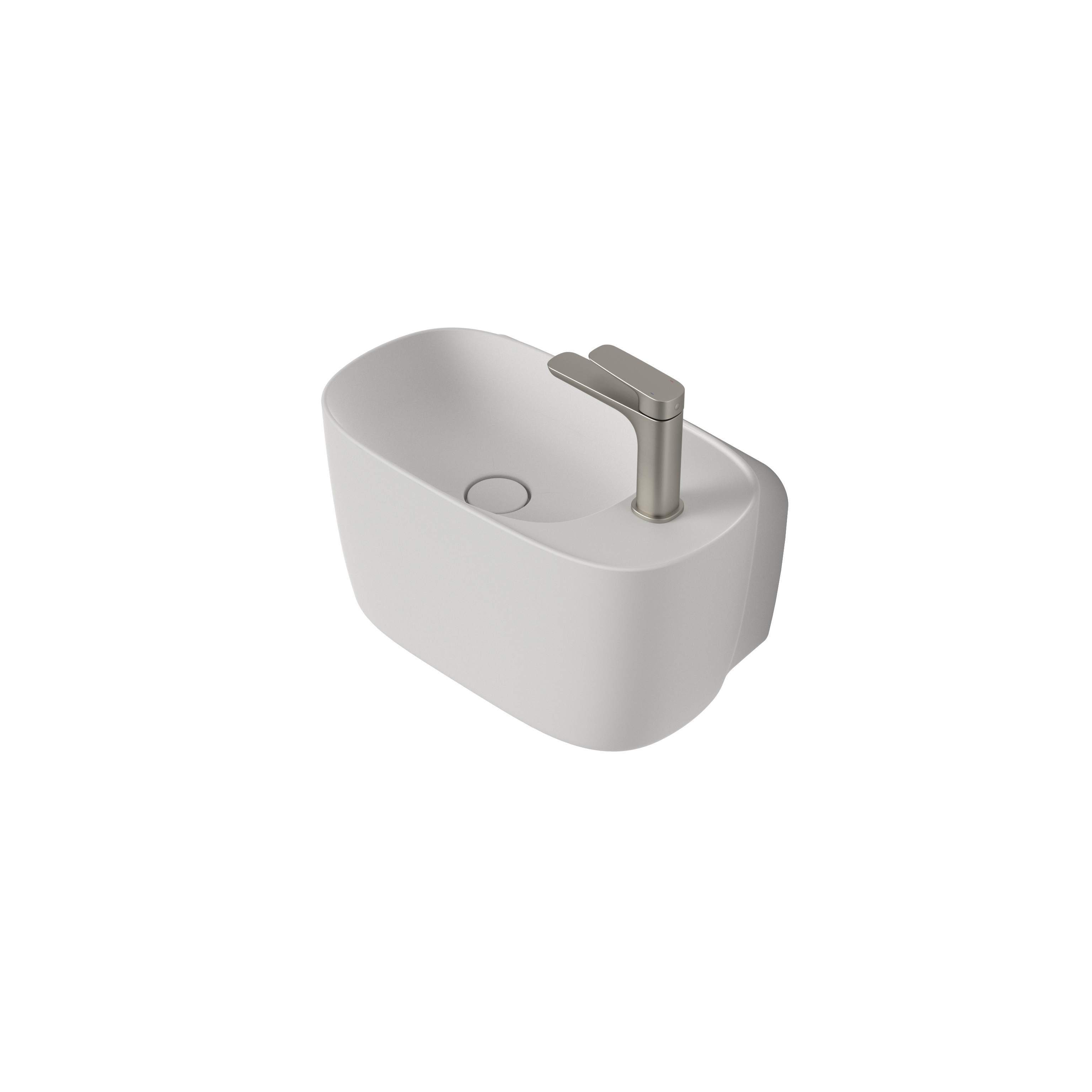 Caroma Contura II Hand Wall Basin (1 Tap Hole) - Matte White - 853710MW