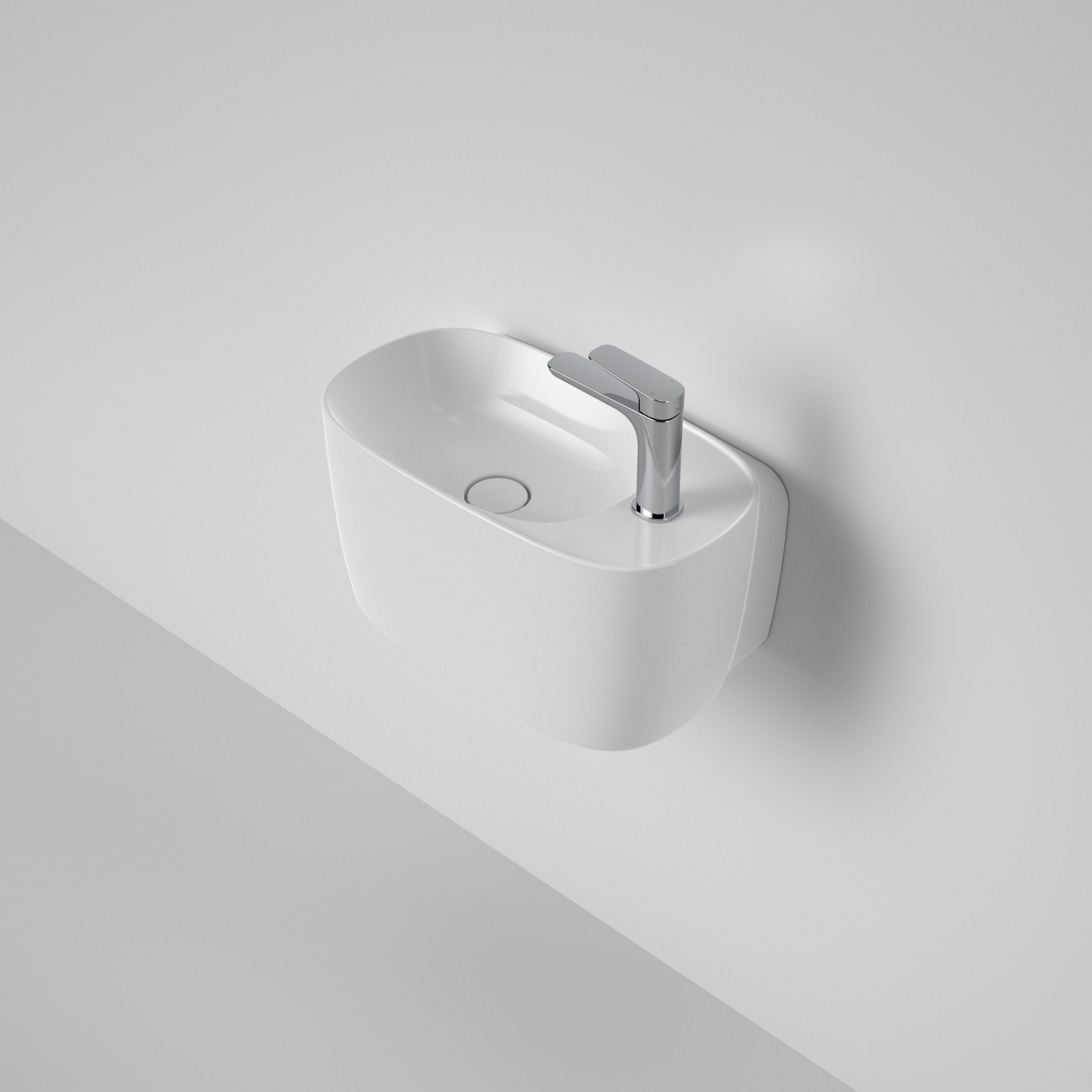 Caroma Contura II Hand Wall Basin (1 Tap Hole) - White - 853710W