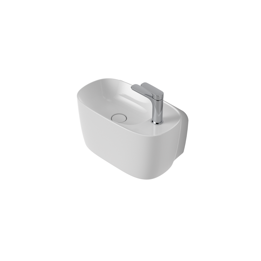 Caroma Contura II Hand Wall Basin (1 Tap Hole) - White - 853710W