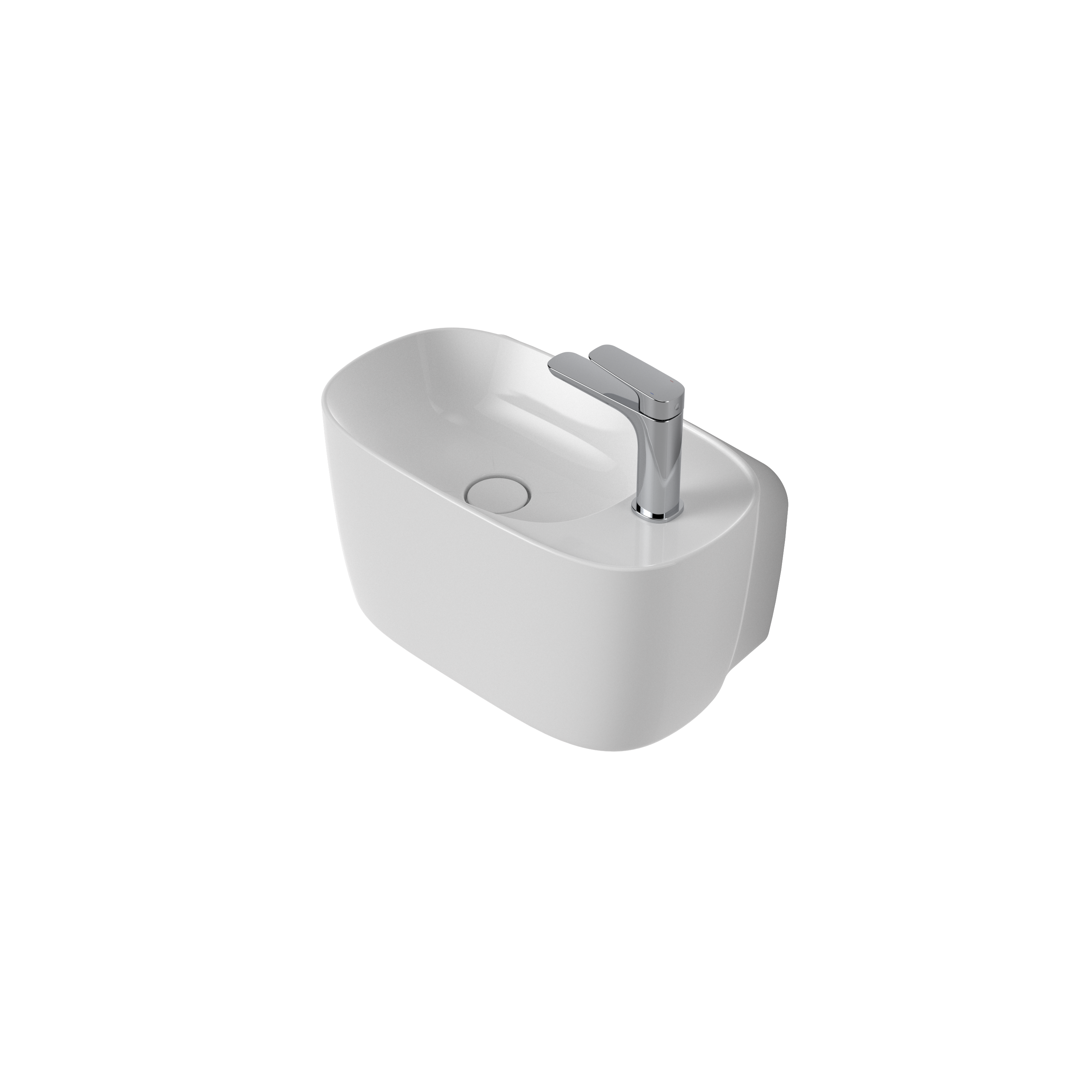Caroma Contura II Hand Wall Basin (1 Tap Hole) - White - 853710W