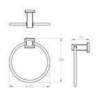 Bathroom Butler 8500 Series Wall Hung Towel Rail