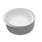 Kaldewei Crescent 1400mm Round Mineral Stone Bath (No Overflow) - Matte White - 8800-2304-0711