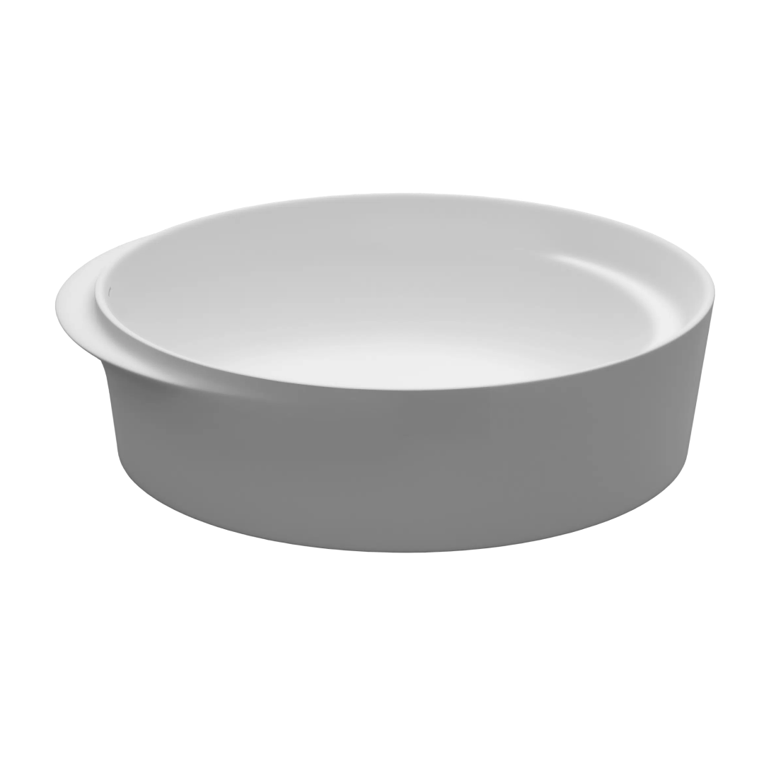 Kaldewei Crescent 1750mm Oval Mineral Stone Bath (No Overflow) - Matte White - 8811-2304-0711
