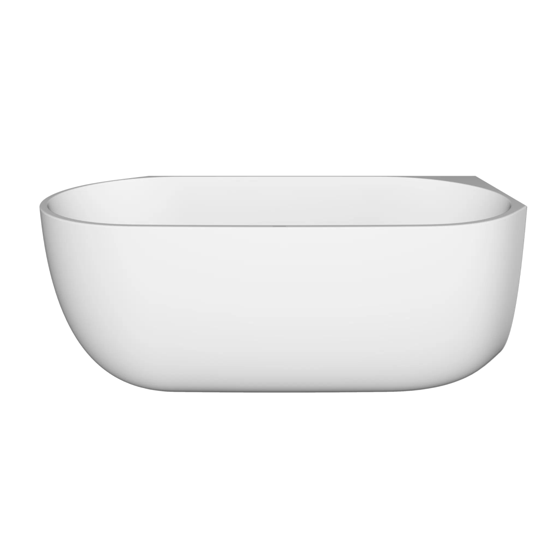 Kaldewei Nest 1700mm Back to Wall Right Corner Mineral Stone Bath (No Overflow) - Matte White - 8833-2304-0711
