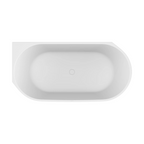 Kaldewei Nest 1700mm Back to Wall Left Corner Mineral Stone Bath (No Overflow) - Matte White - 8835-2304-0711