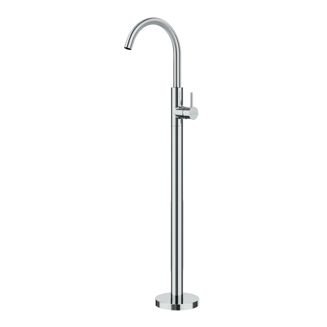 Villeroy & Boch Vita Gooseneck Freestanding Bath Filler - Chrome