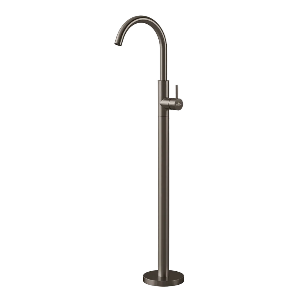 Villeroy & Boch Vita Gooseneck Freestanding Bath Filler - Gun Metal
