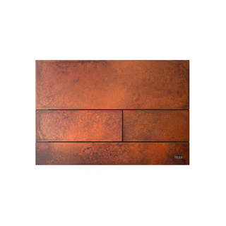 TECE Square Metal II Flush Plate Button - PVD Brushed Rusted Steel 9.240.845