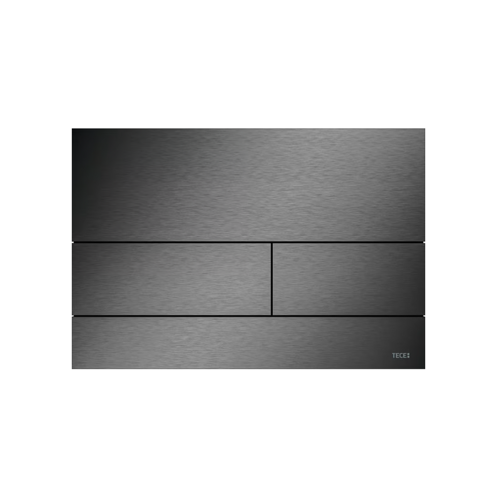 TECE Square Metal II Flush Plate Button - Brushed Black Chrome 9.240.846