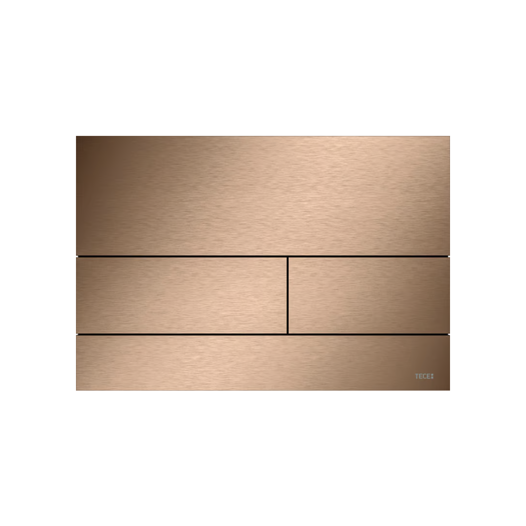 TECE Square Metal II Flush Plate Button - Brushed Red Gold Optic 9.240.848