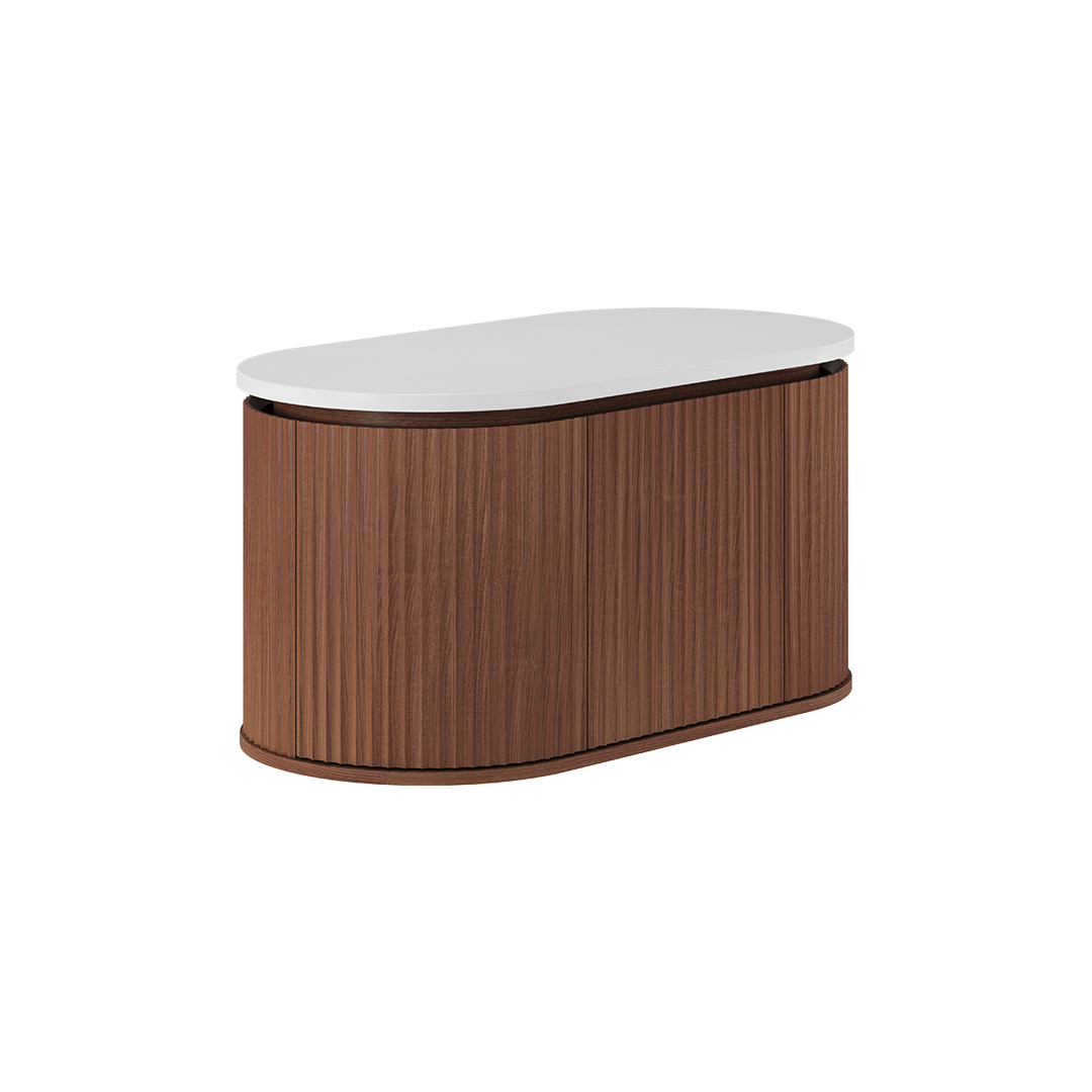 Fienza Empire Pill 900 Wall Hung Cabinet - Walnut 90AWA-C