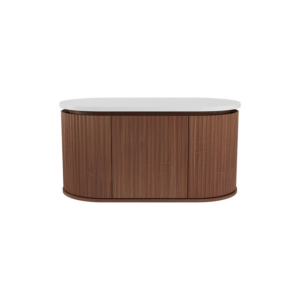 Fienza Empire Pill 900 Wall Hung Cabinet - Walnut 90AWA-C