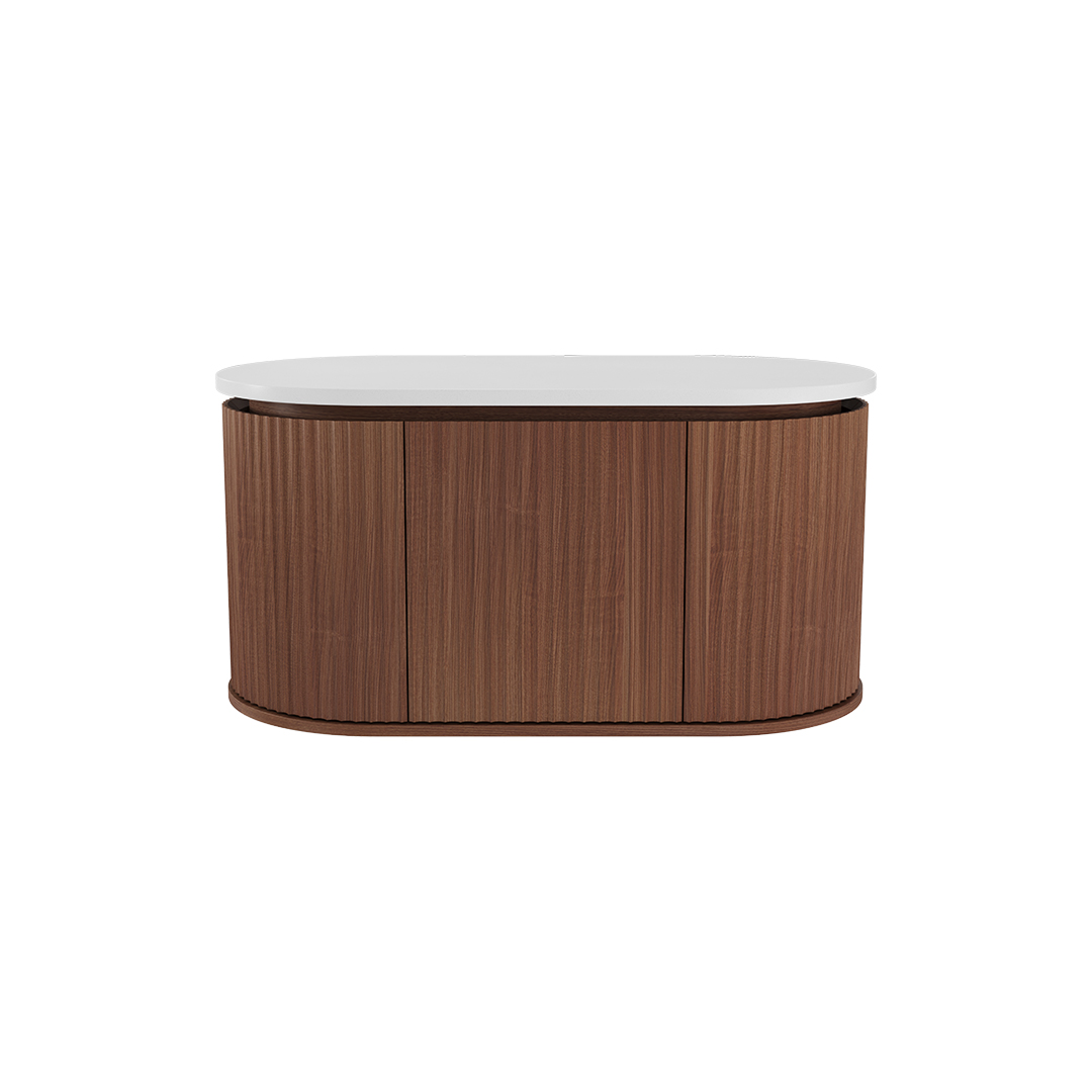 Fienza Empire Pill 900 Wall Hung Cabinet - Walnut 90AWA-C