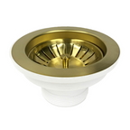 Turner Hastings 90 x 50mm Basket Waste & Long Thread - Brushed Brass - 90BW-BB