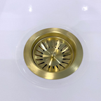 Turner Hastings 90 x 50mm Basket Waste & Long Thread - Brushed Brass - 90BW-BB