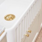 Turner Hastings 90 x 50mm Basket Waste & Long Thread - Brushed Brass - 90BW-BB