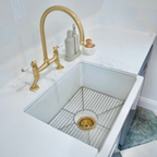 Turner Hastings 90 x 50mm Basket Waste & Long Thread - Brushed Brass - 90BW-BB