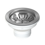 Turner Hastings 90 x 50mm Basket Waste & Long Thread - Brushed Nickel - 90BW-BN