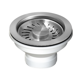 Turner Hastings 90 x 50mm Basket Waste & Long Thread - Brushed Nickel - 90BW-BN