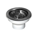 Turner Hastings 90 x 50mm Basket Waste & Long Thread - Brushed Gun Metal - 90BW-GM