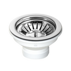 Turner Hastings 90 x 50mm Basket Waste & Long Thread - Stainless Steel - 90BW