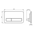 Villeroy & Boch ViConnect L200 Mechanical LED Flush Plate - Glossy Black - 921843RB