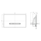 Villeroy & Boch ViConnect M300 Mechanic Flush Plate - Glossy White & Satin - 922160RE