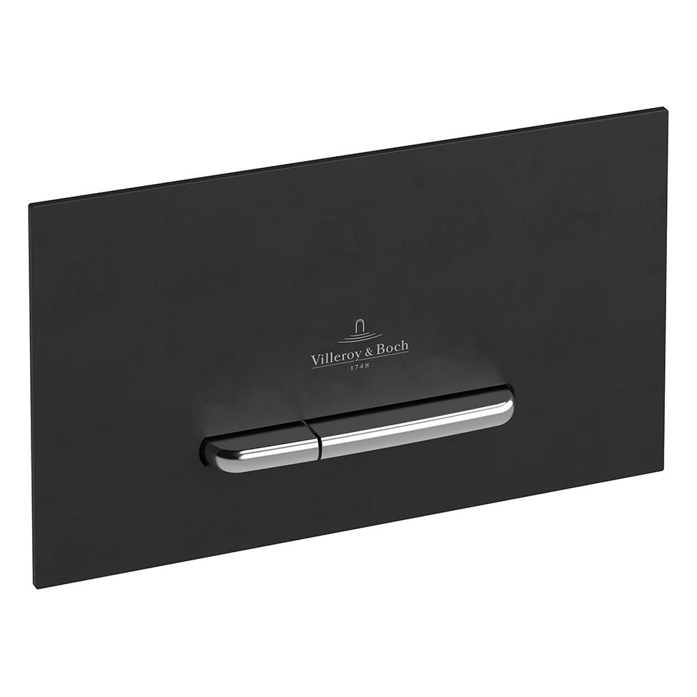 Villeroy & Boch ViConnect M300 Mechanic Flush Plate - Glossy Black & Satin - 922160RB