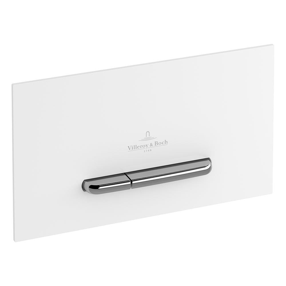 Villeroy & Boch ViConnect M300 Mechanic Flush Plate - Glossy White & Satin - 922160RE