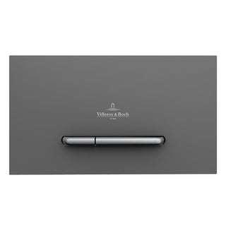 Villeroy & Boch ViConnect E300 Mechanical Flush Plate - Anthracite & Satin - 922169D8