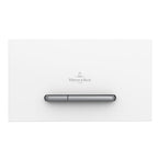 Villeroy & Boch ViConnect E300 Mechanical Flush Plate - White & Satin - 922169N5